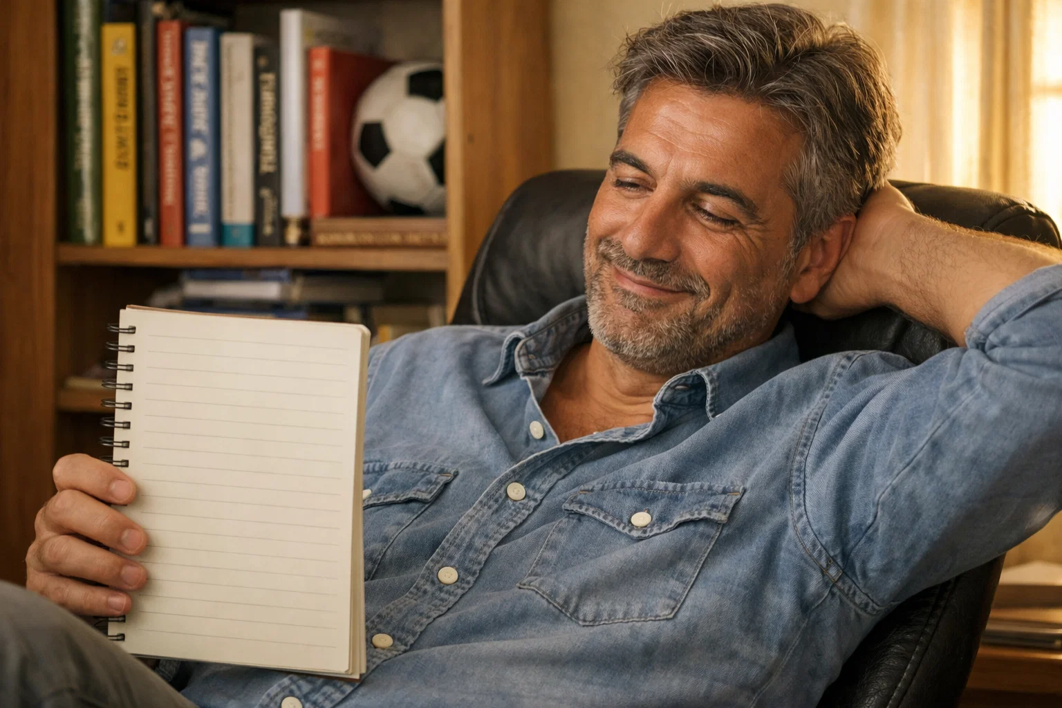 Persona soddisfatta che controlla i risultati del proprio metodo di analisi